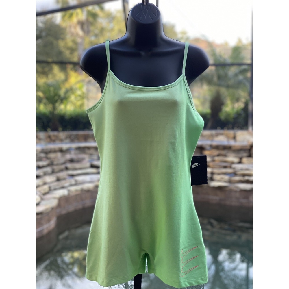 Nike Sportswear Woven Romper Green Women M NWT